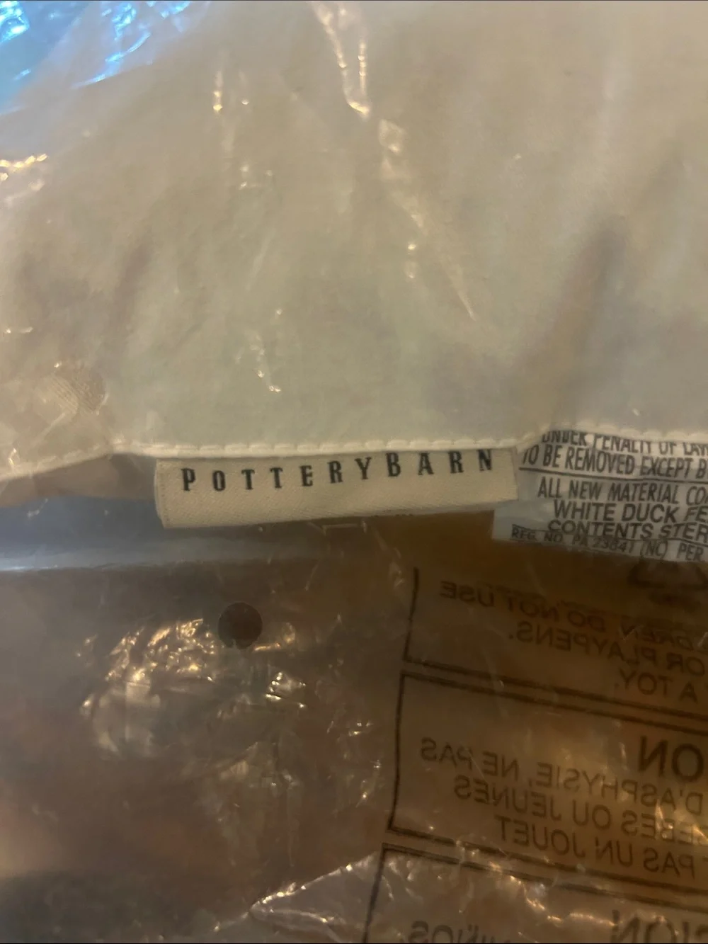 Pottery Barn White Bed Pillow - Cozy Support